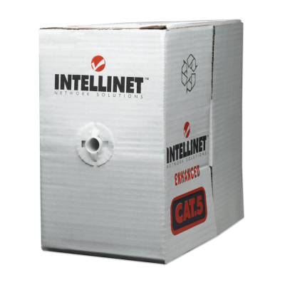 Intellinet Installationskabel Cat5e, FTP, 305m Spenderbox, grau, AWG 24